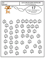 içinde 18 sayısı olanlar boya, 18 sayısı çalışma sayfası
